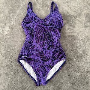 Speedo Purple One Piece Swimsuit Women's size 6 Modest
